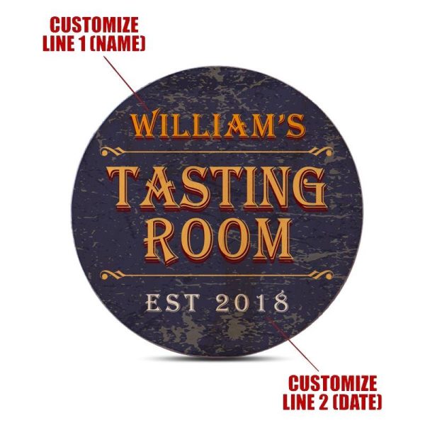 Customizable Wooden Coasters - Tasting Room - Round - Set of 4 Cheap - Image 3